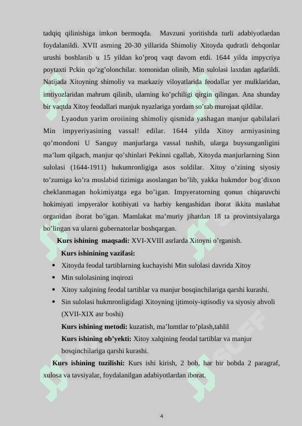 XVI-XVIII asrlarda Xitoy 4