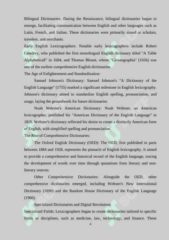 Lexicography of the English language. English dictionary and their development 4