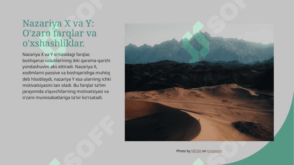 D.Makgregorning x va y nazariyasi 4