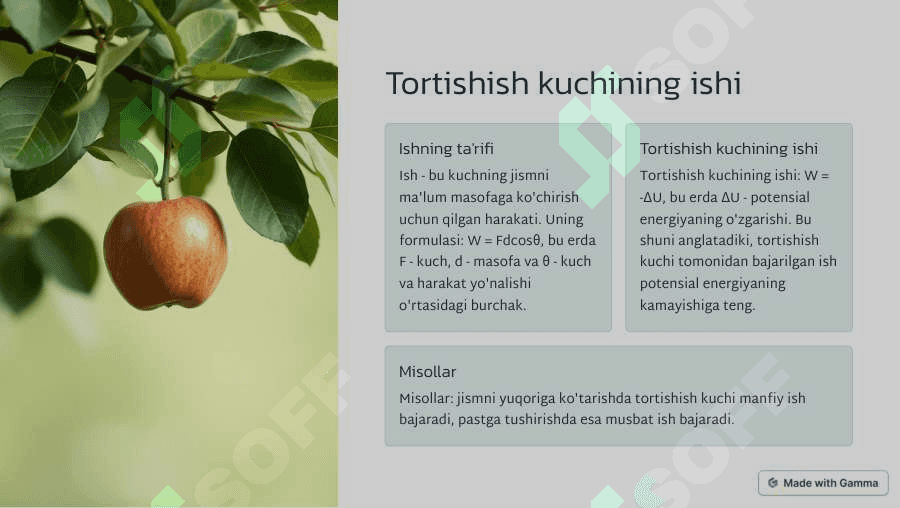 Yerning tortish maydonida bajargan ishi Slide 4