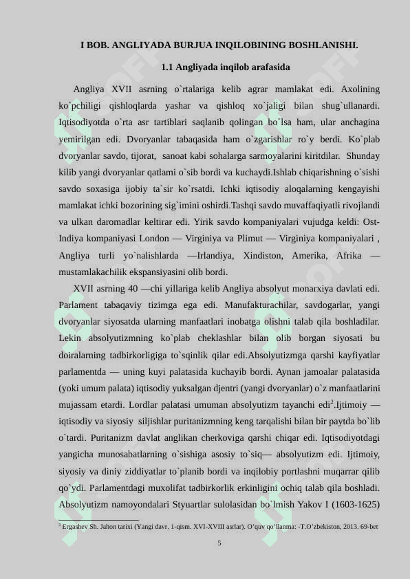 ANGLIYADA BURJUA INQILOBINING SABAB VA NATIJALARI 5