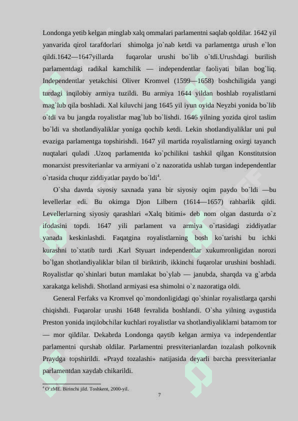 ANGLIYADA BURJUA INQILOBINING SABAB VA NATIJALARI 7