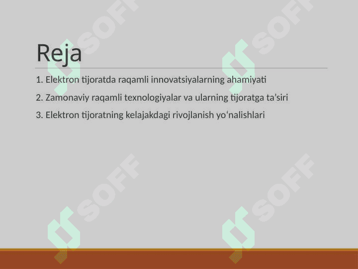 Elektron tijoratdagi raqamli innovatsiyalar 2