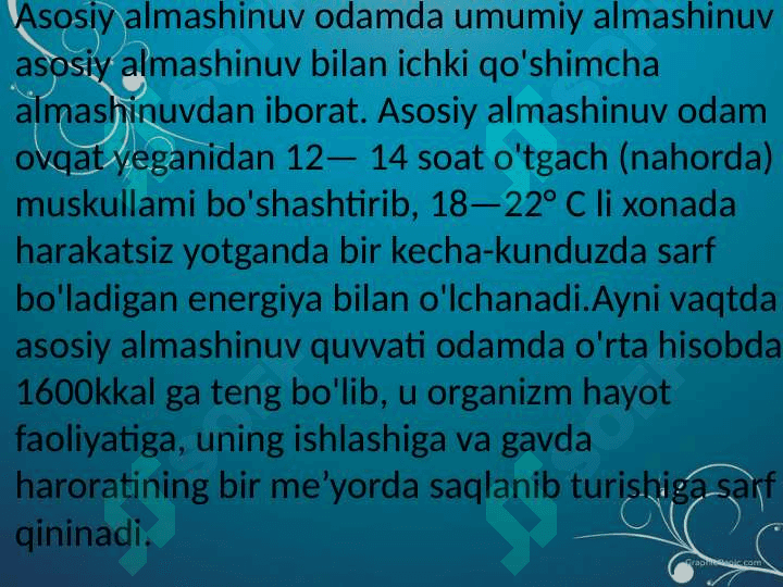 Energiya almashinuvi boshqarilishi. Mitaxondrial kasalliklar 3