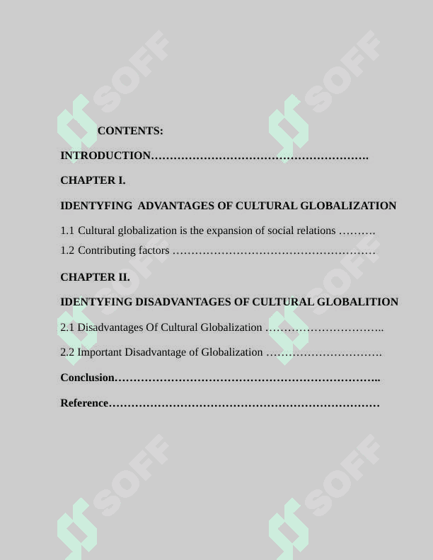 IDENTYFING  ADVANTAGES AND DISADVANTAGES OF CULTURAL GLOBALIZATION 2