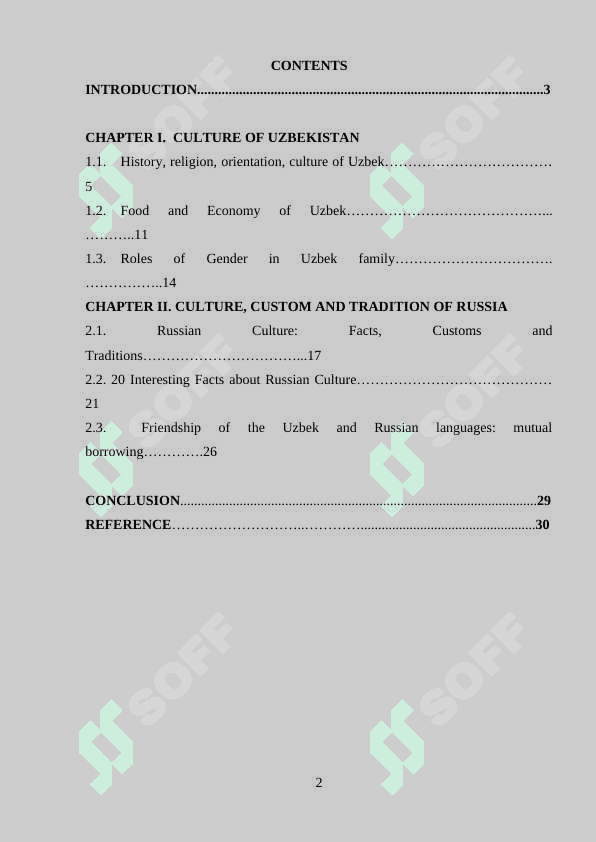 Comparing differences of Russian and Uzbek Cultural phenomenon. 2