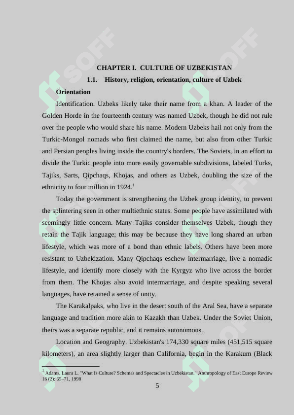 Comparing differences of Russian and Uzbek Cultural phenomenon. 5