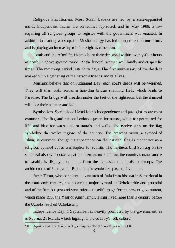 Comparing differences of Russian and Uzbek Cultural phenomenon. 8