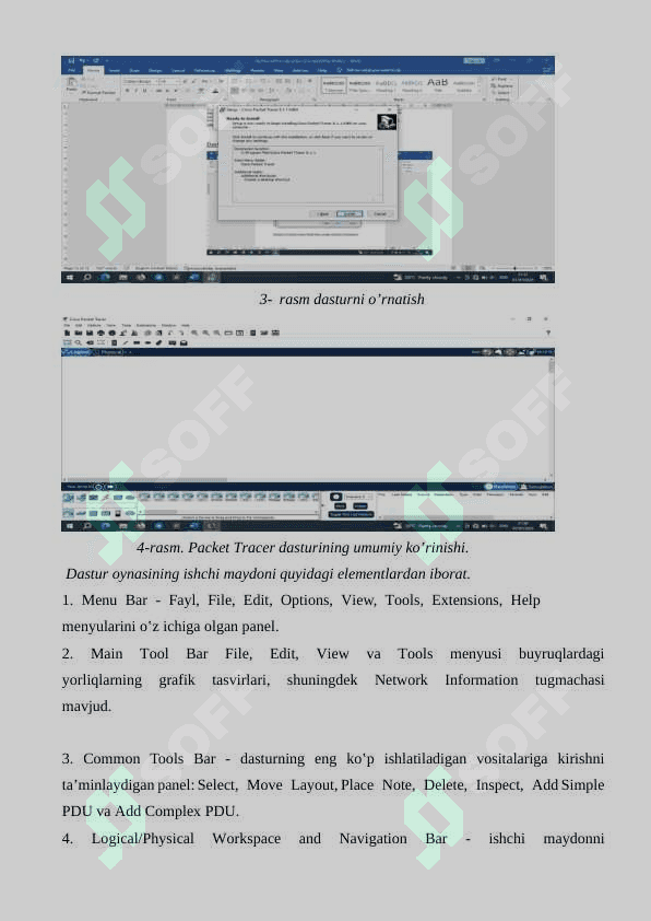Cisco Packet Tracer dasturiga kirish, yuklash va o’rnatish, foydalanuvchi interfeysi bilan ishlash 2