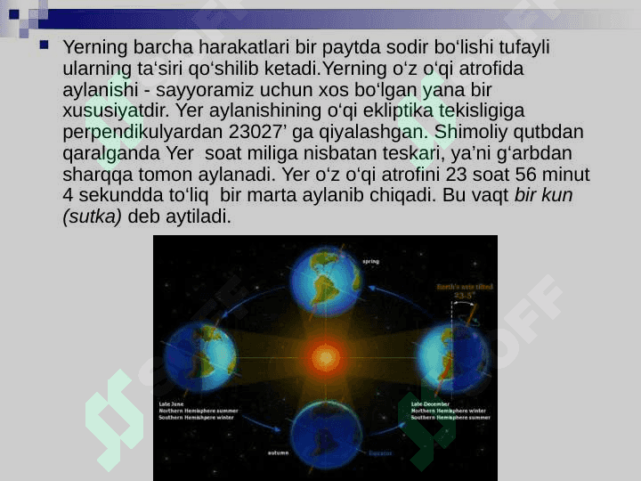 YERNING QUYOSH ATROFIDA AYLANISHI VA UNING OQIBATLARI 3