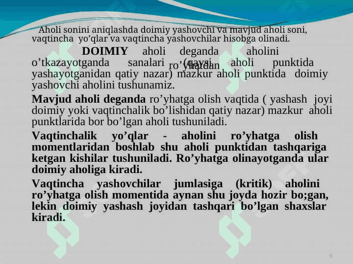 AHOLI STATISTIKASI 6