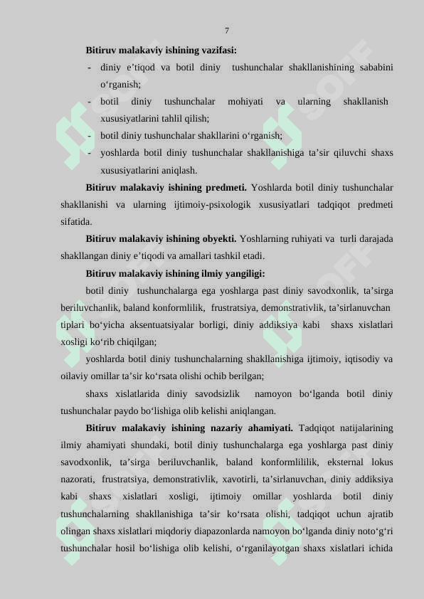 BOTIL DINIY  TUSHUNCHALAR 6