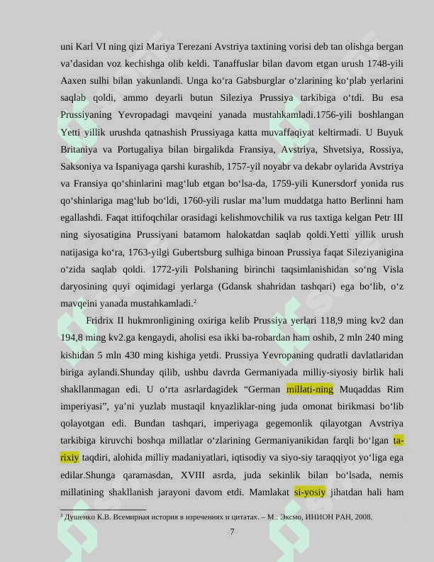 PRUSSIYA QIROLLIGI FRIDRIX II HUKMRONLIGI DAVRIDA (1740-1786) 7