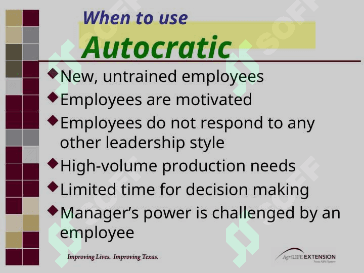 leadership and management styles 5