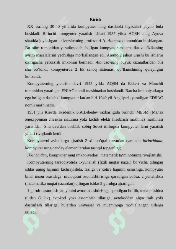 KOMPYUTER ISHLASHINING FIZIK VA MANTIQIY PRINSIPLARI 2