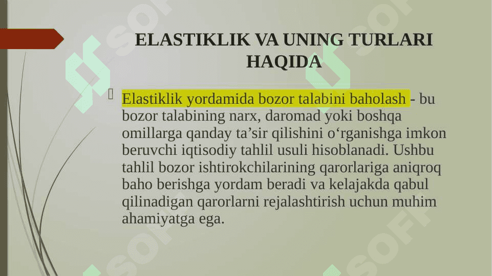 ELASTIKLIK YORDAMIDA BOZOR TALABINI BAHOLASH 3