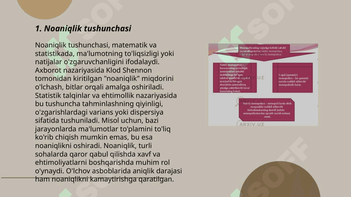 Noaniqlik va tavakkalchilik 3