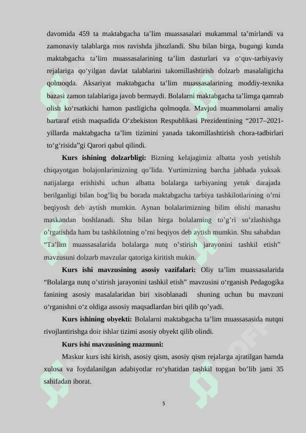 Ta’lim muassasalarida bolalarga nutq o’stirish jarayonini tashkil etish 5