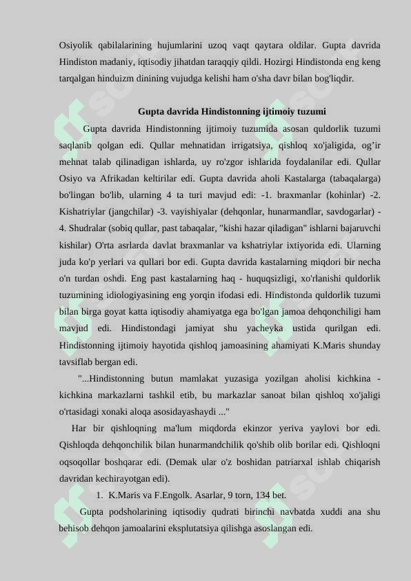 Ilk o’rta asrlarda Xindiston 8