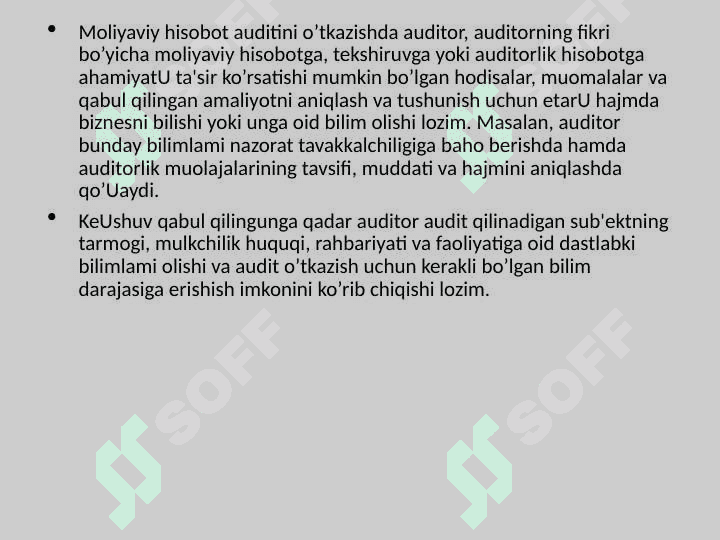 Audit tekshiruvining umumiy maqsadi 5