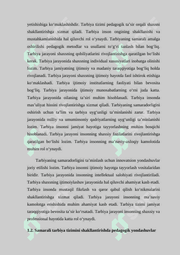 Tarbiya tizimida samaradorlikka erishish usullari 8