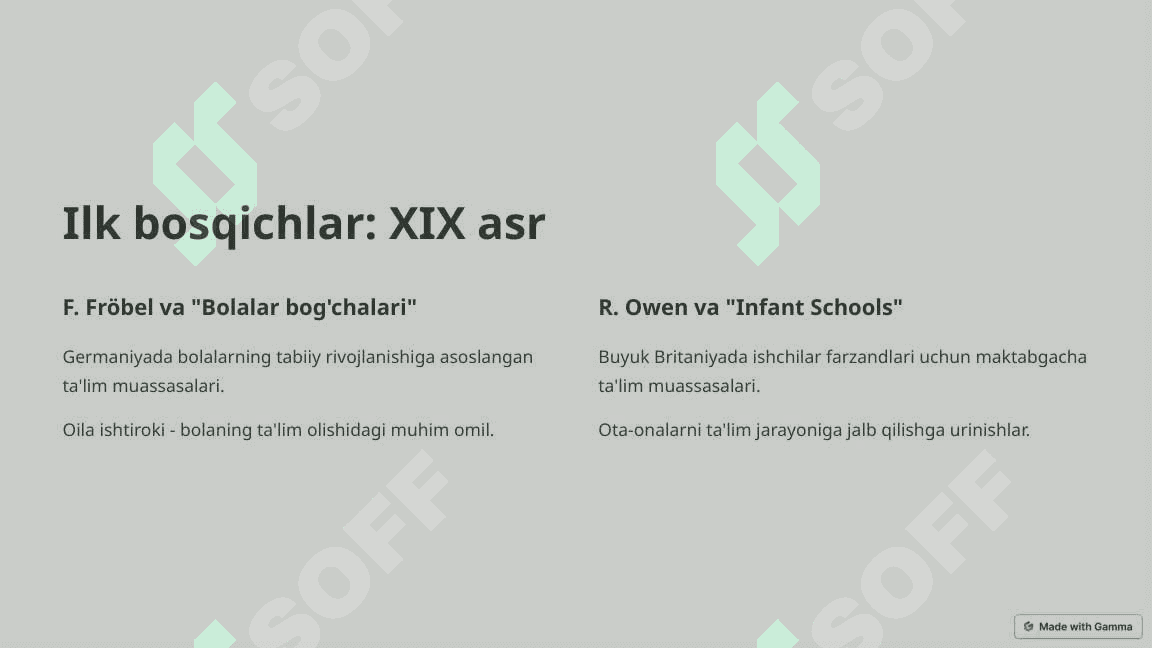 Xorijda maktabgacha ta’lim va oila hamkorligining rivojlanish tarixi 2