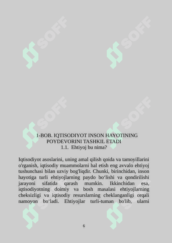 Ijtimoiy-iqtisodiy ehtiyojlarning mazmuni va ularning turkumlanishi 6