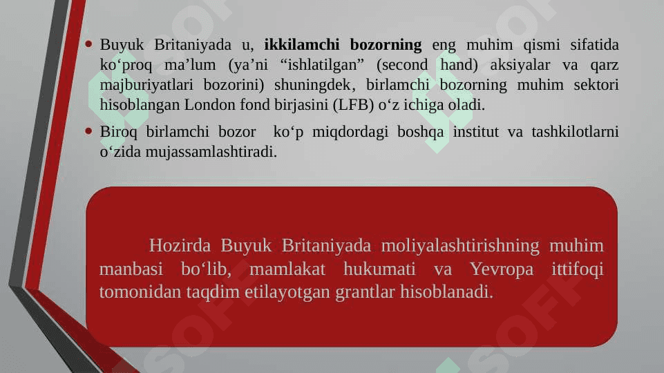 UZOQ MUDDATLI MOLIYALASHTIRISH UCHUN MABLAG’LAR MANBALARI 6