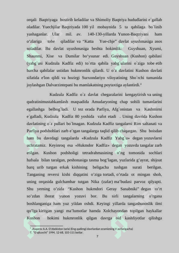 kushon davlati kurs ishi 7