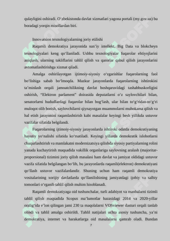 RAQAMLI DEMOKRATIYA 6