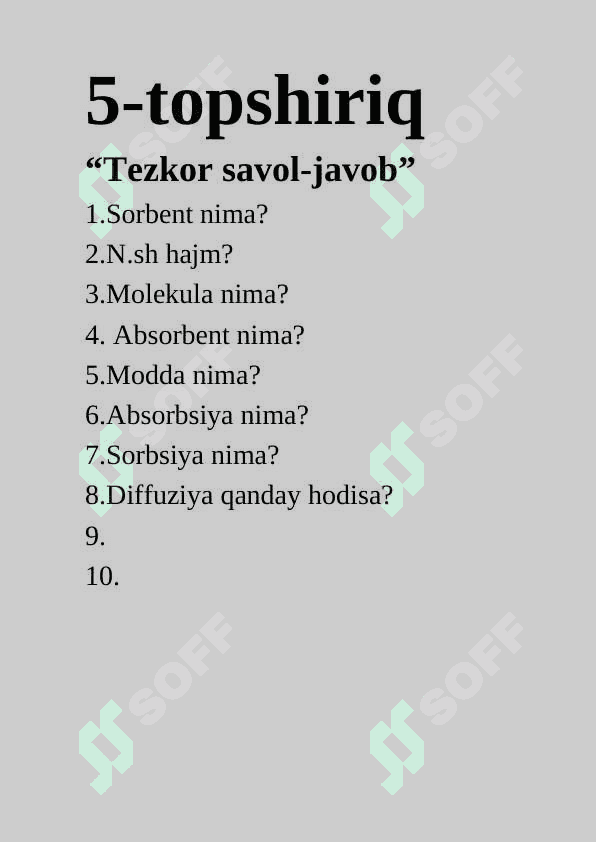 Kimyo o’qitish metodikasi fanidan 20 ta metod 6