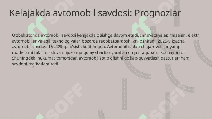 O'zbekistonda avtomobillar va ularning ehtiyot qismlari savdo aylanmasi tahlili 6