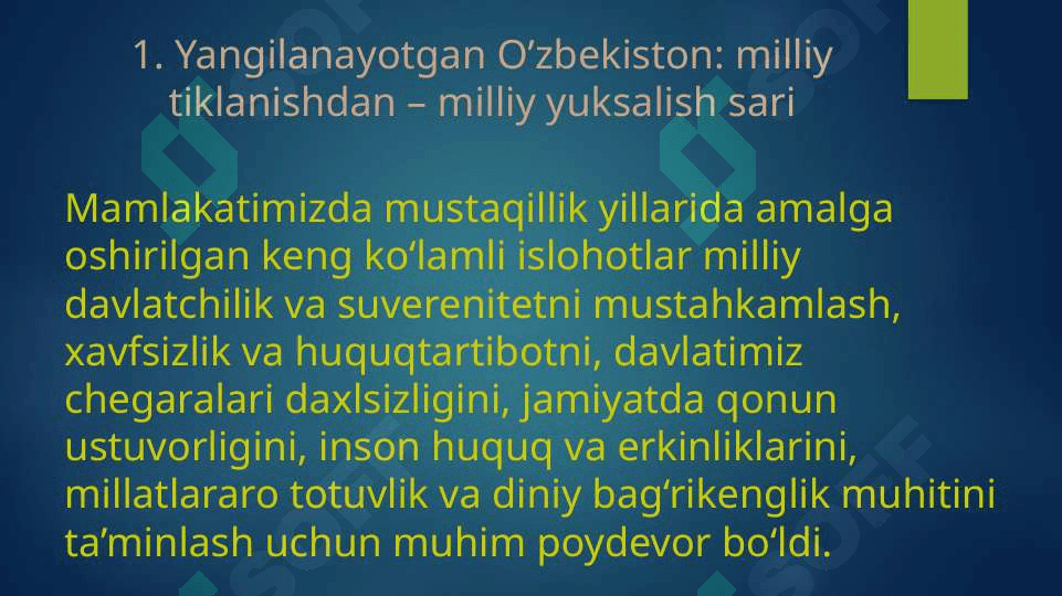 O'zbekistonning eng yangi tarixi 2