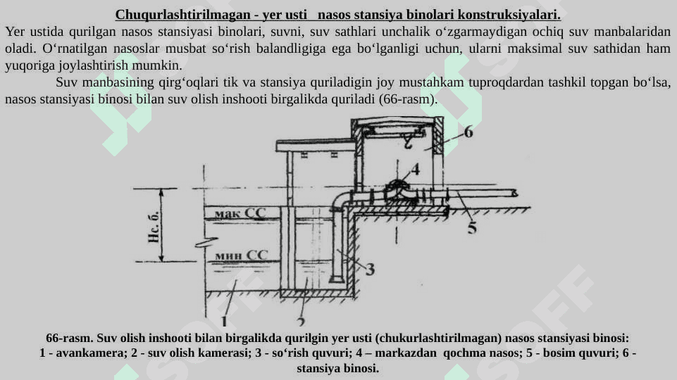 Suvni tozalash stansiyasini balandlik sxemasini tuzish. 7