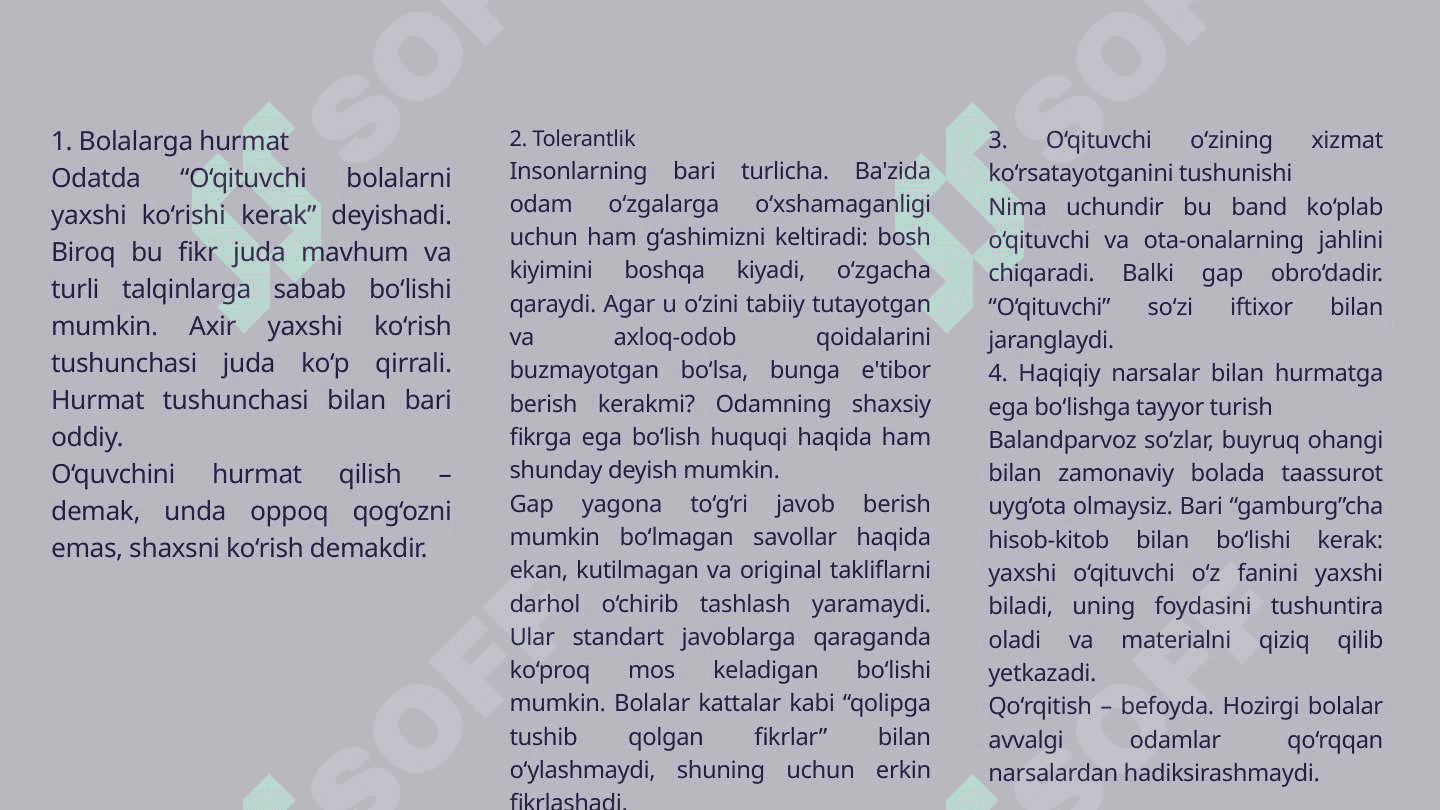 Pedagog shaxsi va unga qo’yilgan talablar 4