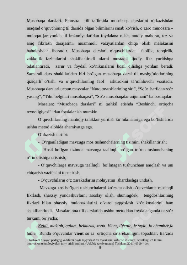 TA’LIM JARAYONIDA INTERFAOL METODLARDAN FOYDALANISHNING AMALIY ASOSLARI 8