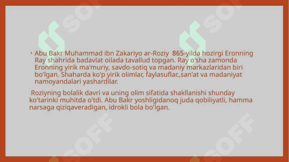 Ar- Roziy va uning tibbiyotga qo'shgan hissasi 3