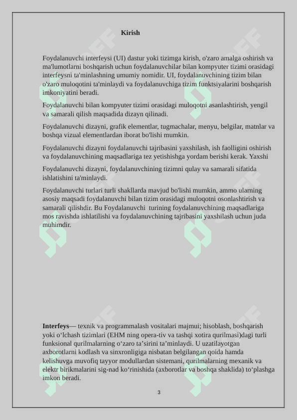 Foydalanuvchi interfeysining turlari 3