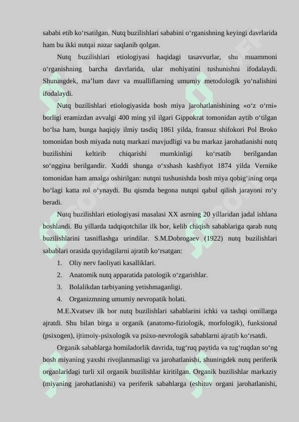 NUTQ BUZILISHLARINI SABABLARI 2