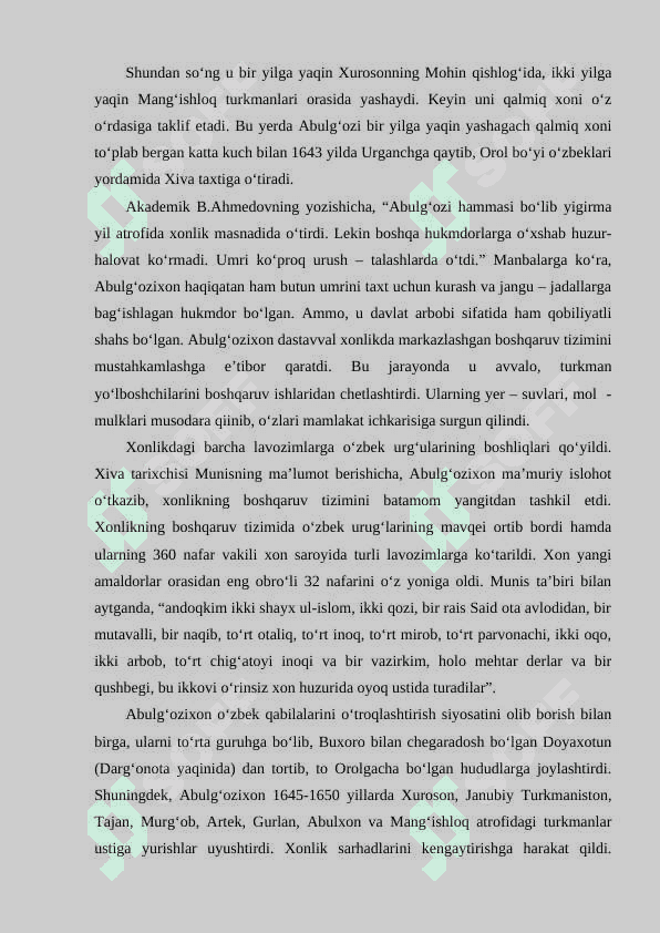 Mavzu: Xiva xonligi tarixi manbashunosligi 6