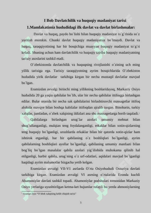 DAVLATCHILIK,HUQUQIY  VA HUQUQIY MADANIYAT TARIXIDAN 5