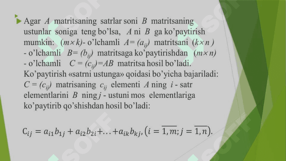 Chiziqli tenglamalar sistemasini yechishning aniq usullari | Sonli usullar 7