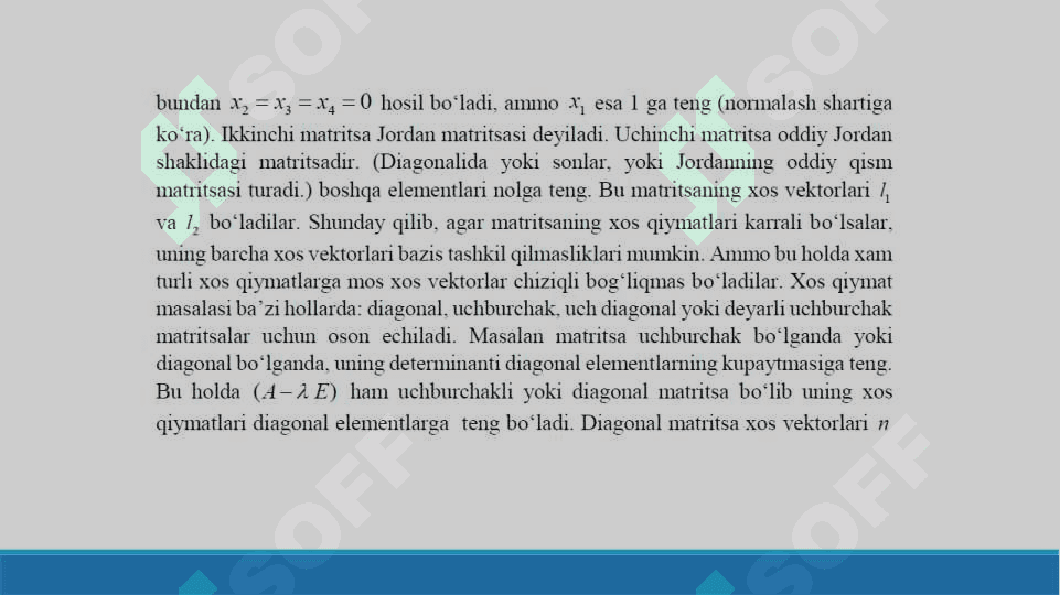 Matritsaning xos son va xos vektorlarini topishning oson usullari | Sonli usullar 6