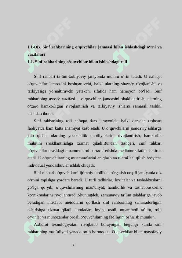 Sinf rahbarining o‘quvchilar jamoasi bilan ishlash usullari 7
