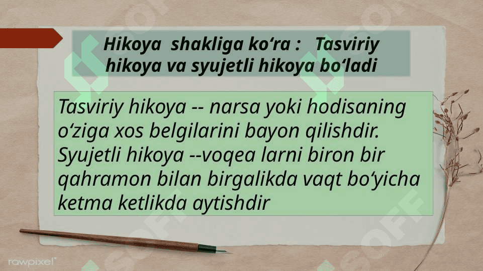 Hikoya qilib berish turlari va metodlari 6