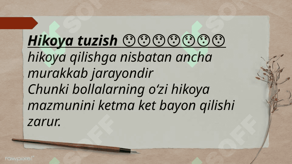 Hikoya qilib berish turlari va metodlari 8