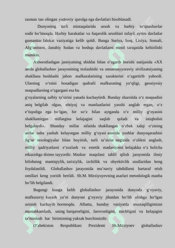 Dunyoning turli mamlakatlaridagi yangiliklarning mafkuraviy ta'siri 3