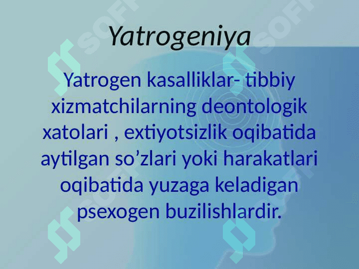 HOZIRGI ZAMON TIBBIYOTIDA YATROGENIYA MUAMMOLARI 2