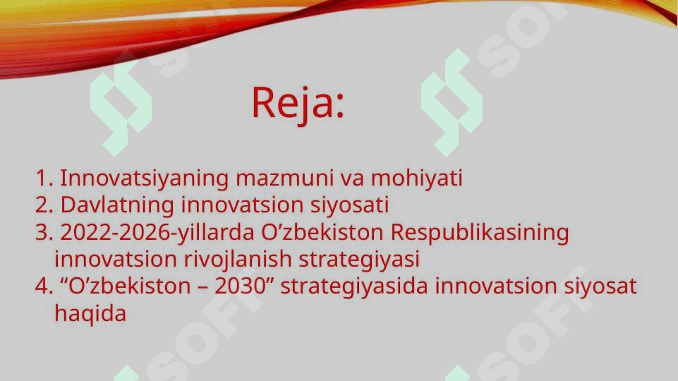 O'zbekistonning innovatsion siyosati 2