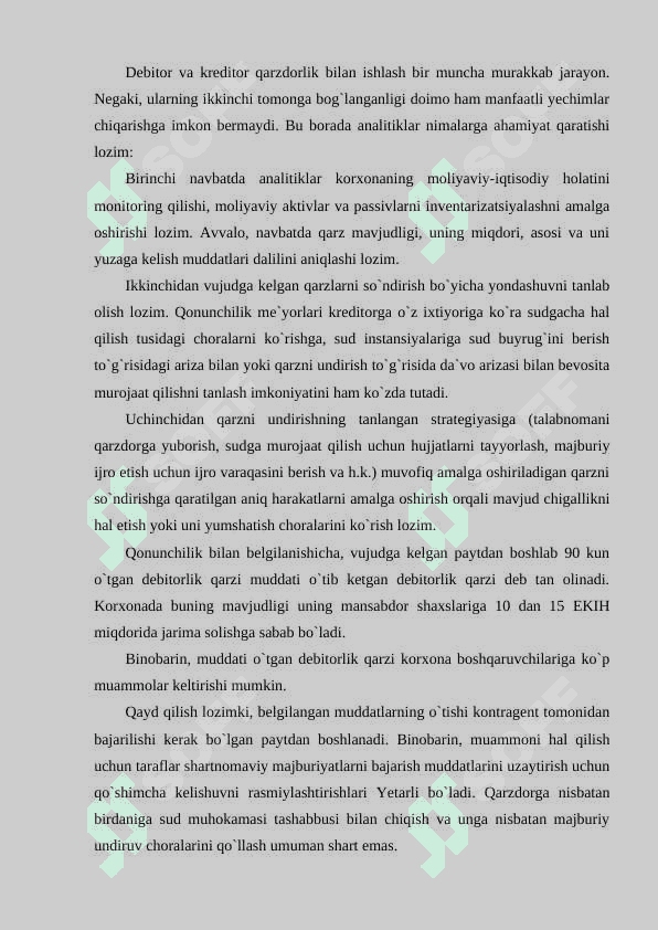 Debitorlik va kreditorlik taxlili 3